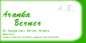 aranka berner business card